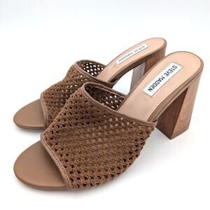 Steve Madden Cataleya Classic Block Heel Sandal Women's Cognac Size US10 EU41